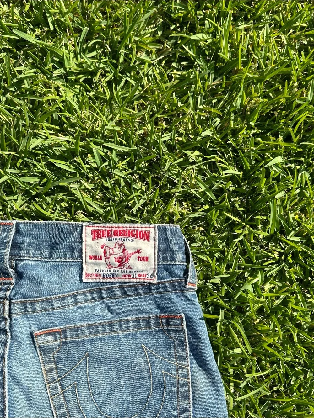 True Religion Men's Light Blue Relaxed Bobby Straight Jeans Size 31